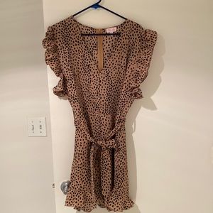 Pink Lily Leopard Romper - Brand New